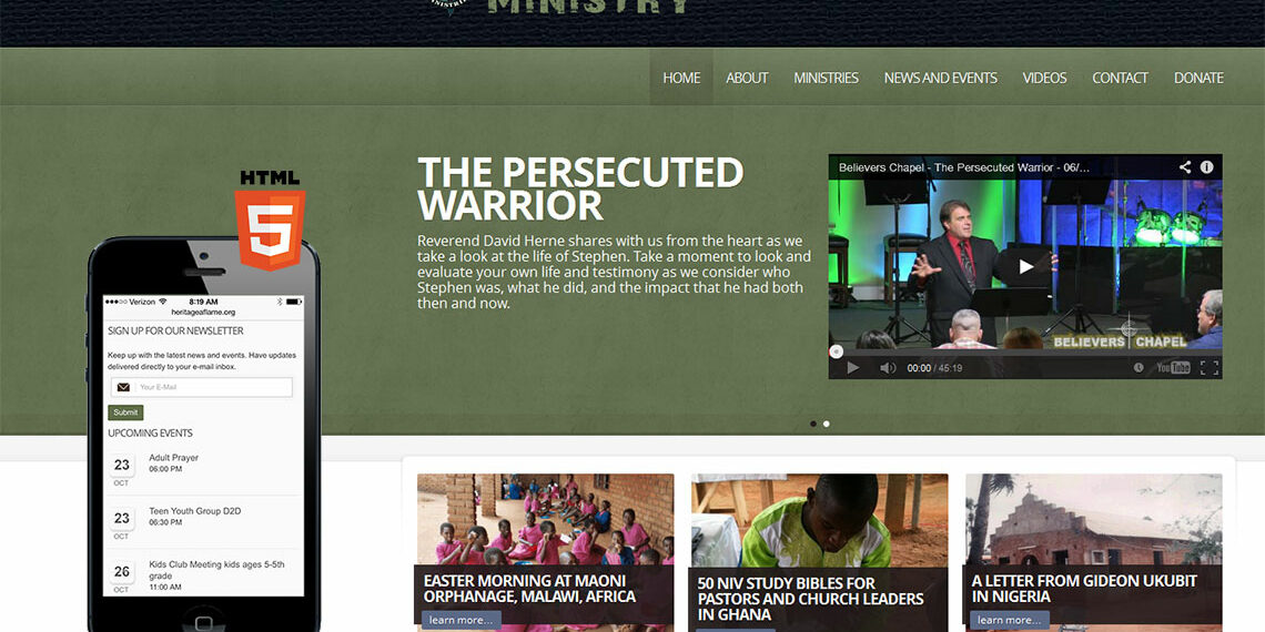 Ministry Website HTML5