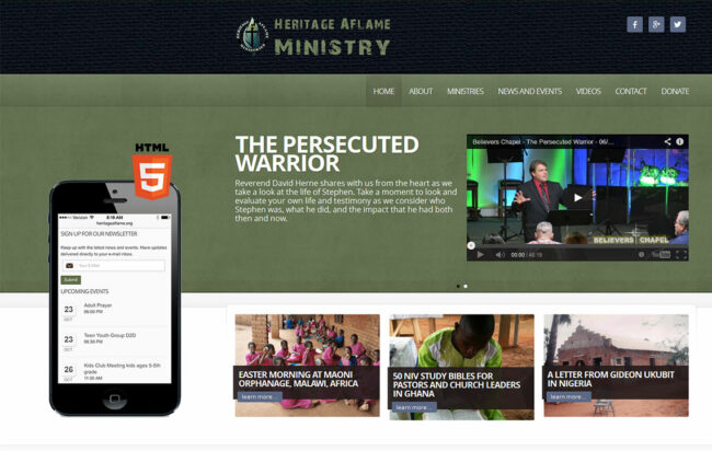 Ministry Website HTML5