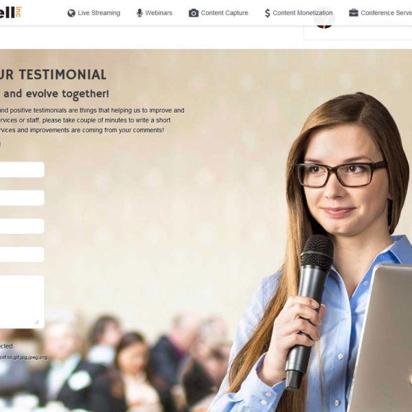 testimonial graphic and form