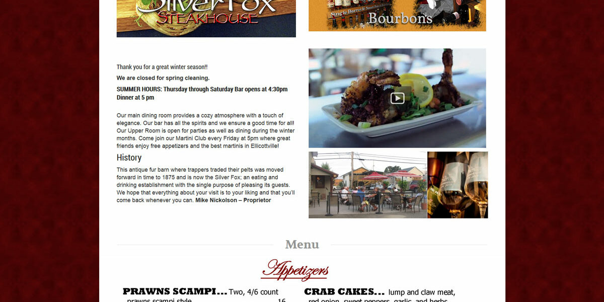 restaurant website