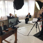 Studio interviews with slider