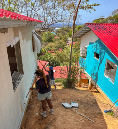 Shaye, and Maida painting