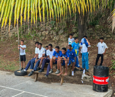 Soccer Blue Team waiting